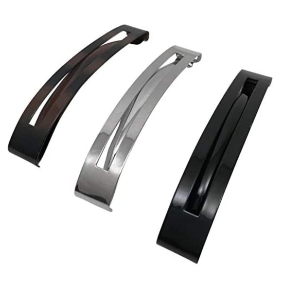 🆕 Scunci Thick Hair Open Slide Metal Barrettes 3-Pc - Picture 5 of 8